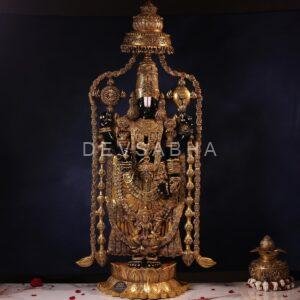 Large Black Colour Brass Tirupati Balaji Idol – 58 Inches