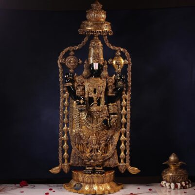 Large Black Colour Brass Tirupati Balaji Idol – 58 Inches