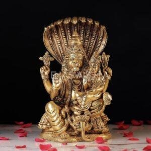 Brass Laxmi Narasimha Idol – 11.5 Inches