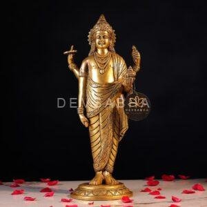 Brass Dhanavantri Statue – 17 Inches