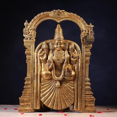 Wall Hanging Brass Large Size Padmavati Idol – 25 Inches