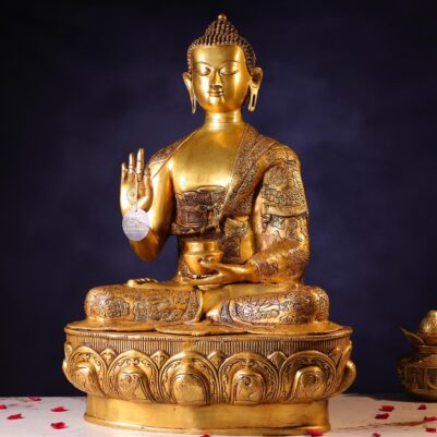 Brass Large Size Buddha Statue – 34 Inches