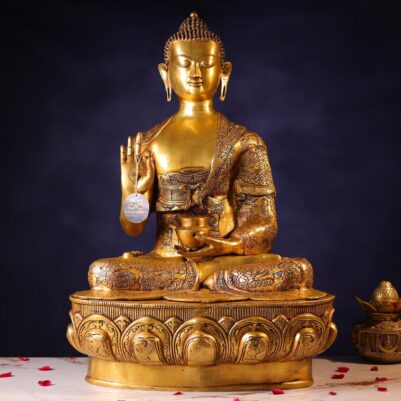 Brass Large Size Buddha Statue – 34 Inches