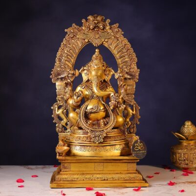 Super Fine Large Size Brass Ganesh Idol – 24 Inches
