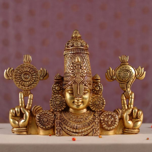 wall hanging brass tirupati balaji venkateshwar height 12 inch