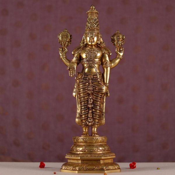 Brass lord tirupati balaji venkateshwar idol 19.5