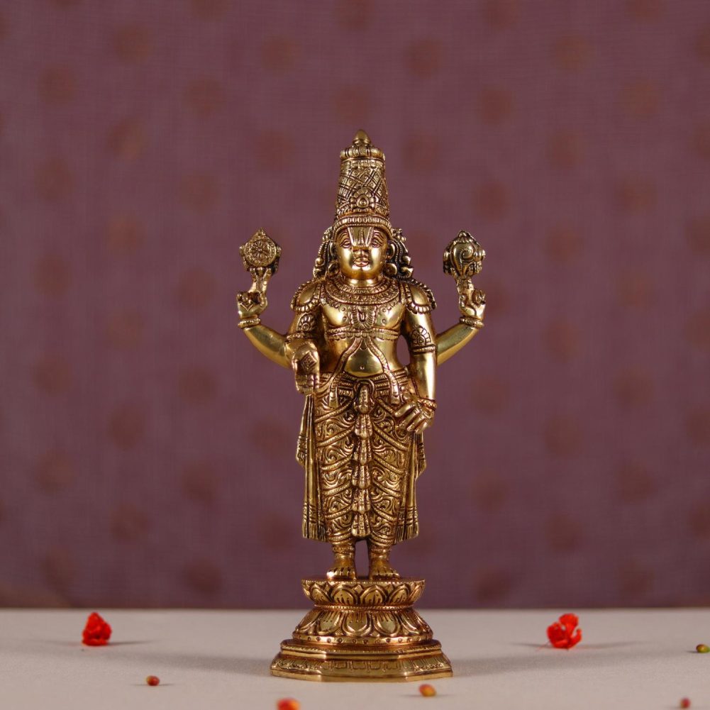 brass lord tirupati balaji venkateshwar idol 11.5