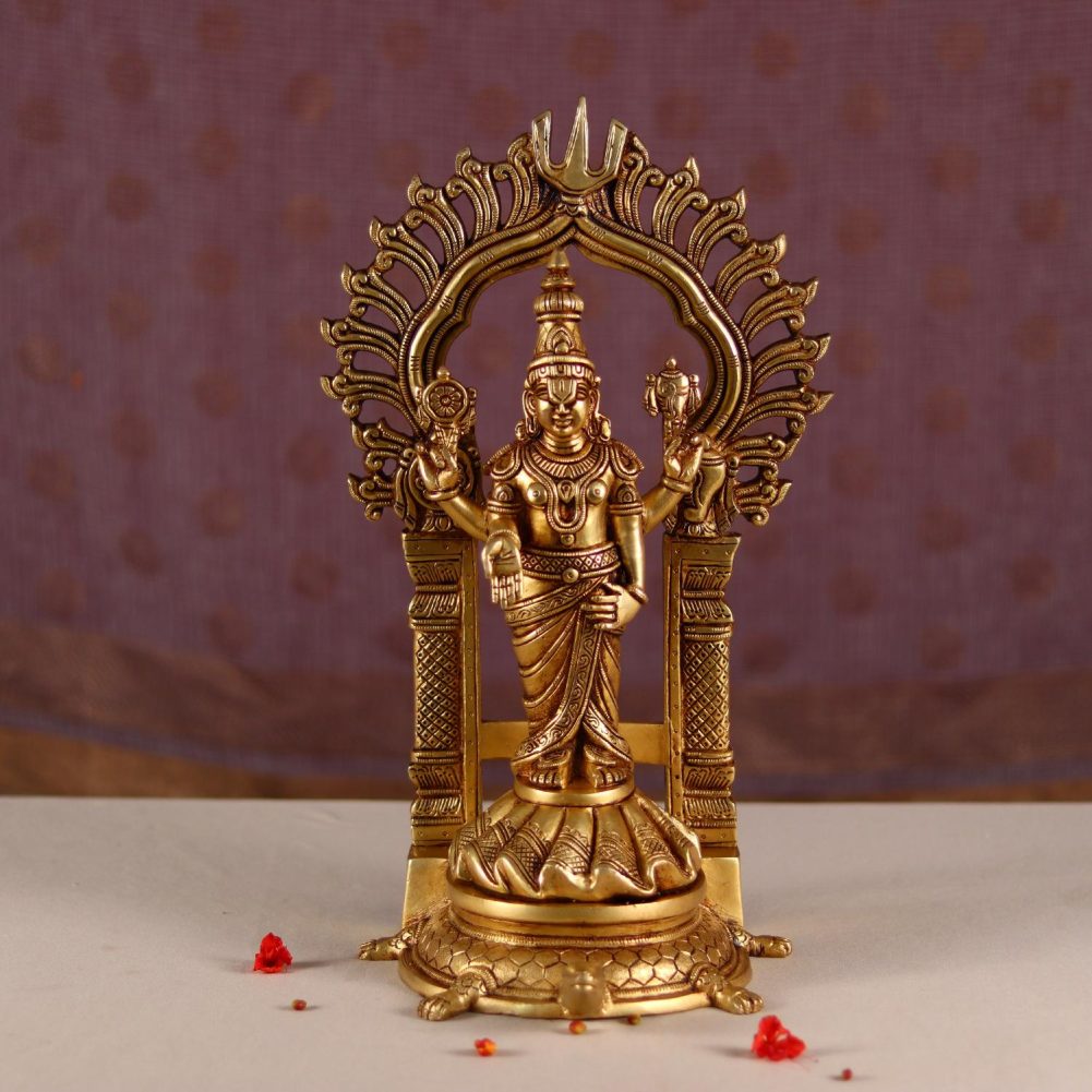 Tirupati Balaji Brass Idol venkateshwar idol on tortoise 17