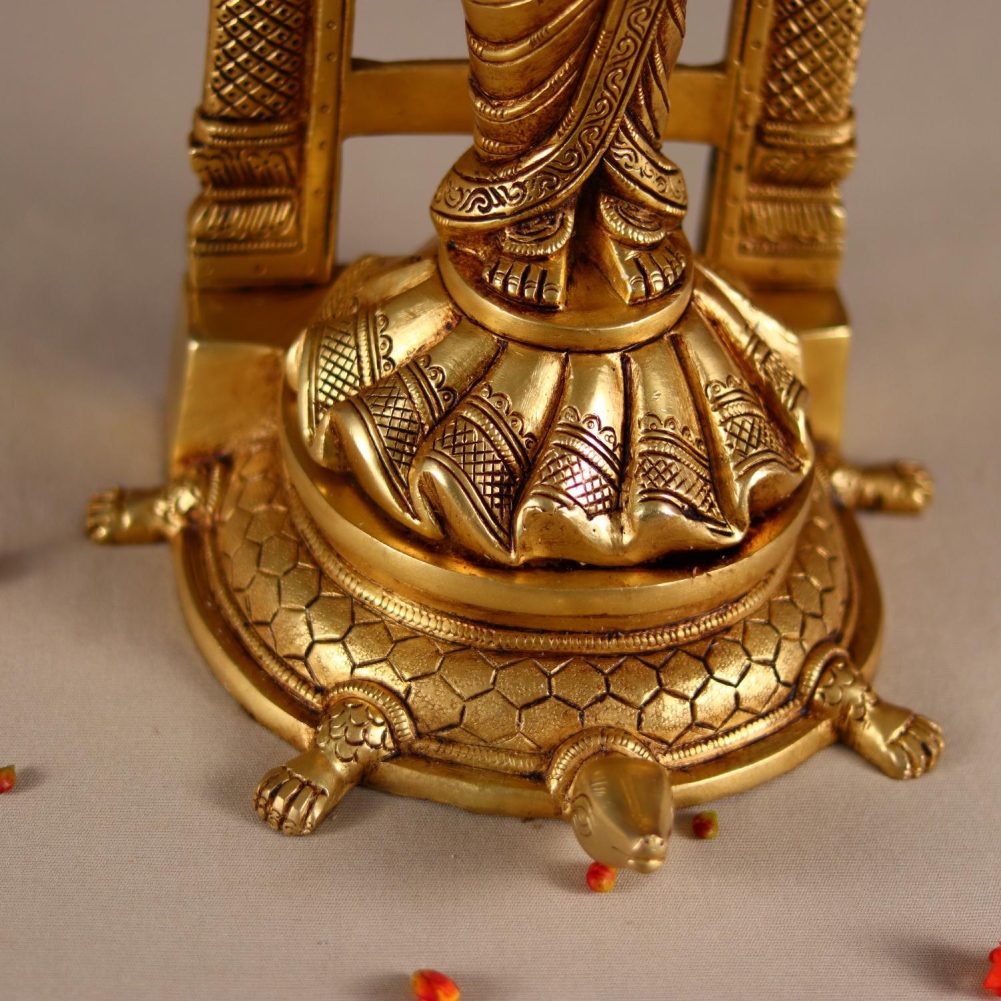 Brass Tirupati Balaji venkateshwar idol on tortoise 17