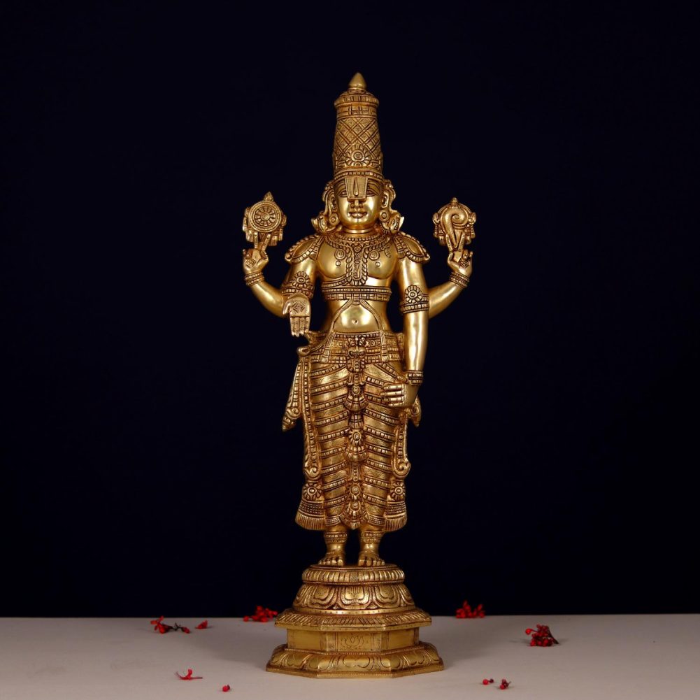 brass tirupati balaji idol height 33 inches