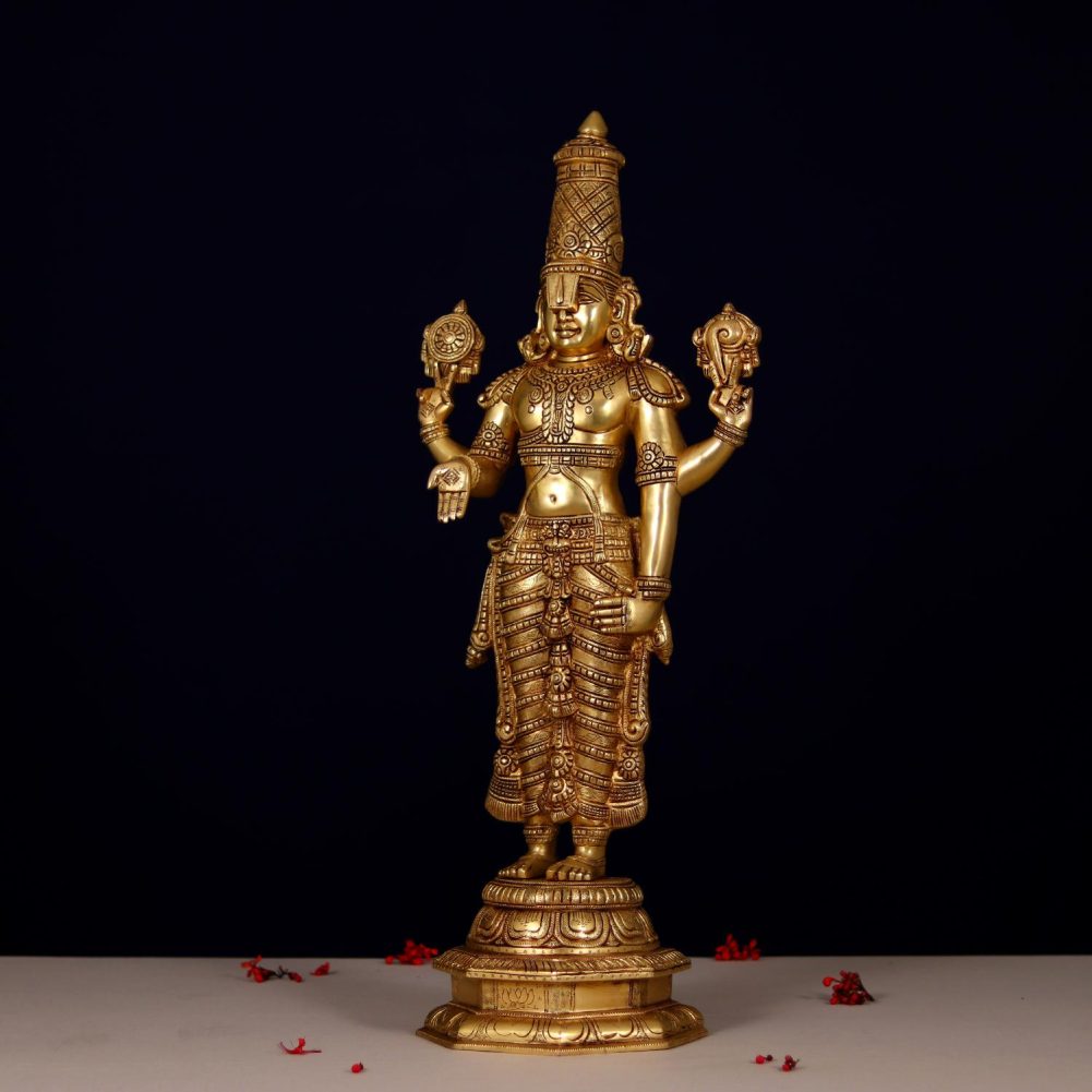 brass tirupati balaji idol height 33 inches