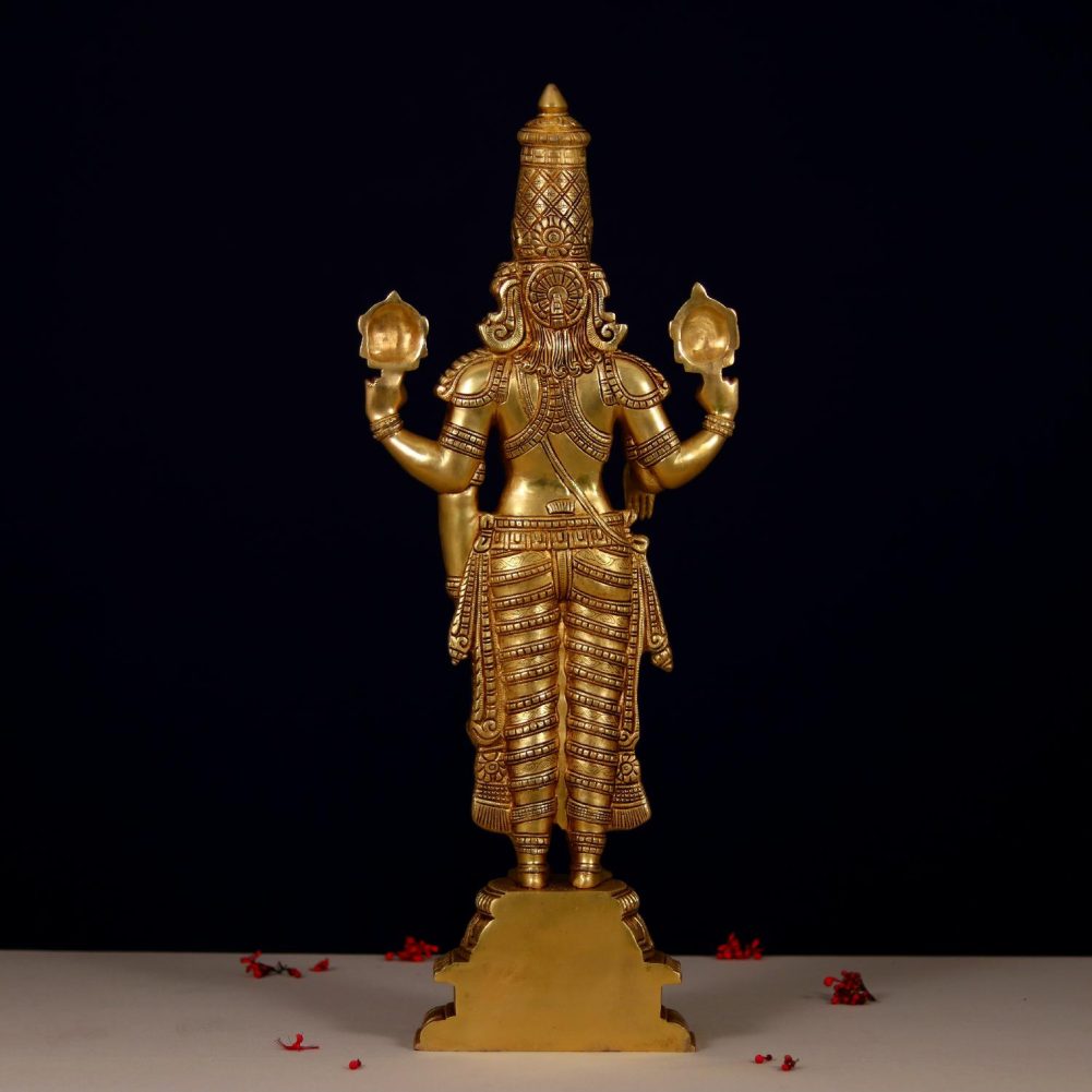 Tirupati Balaji Brass Idol Back side