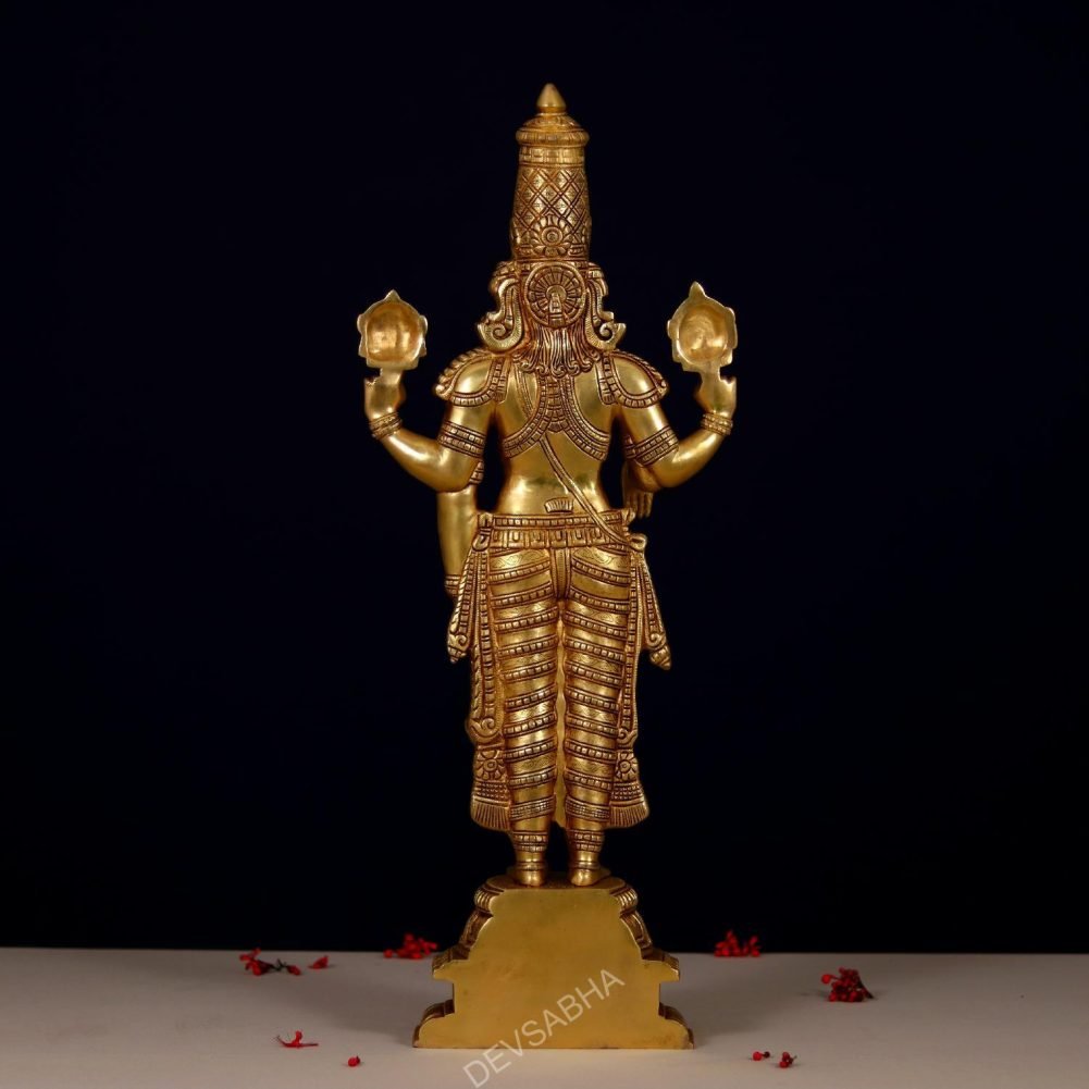 Tirupati Balaji Brass Idol Back side