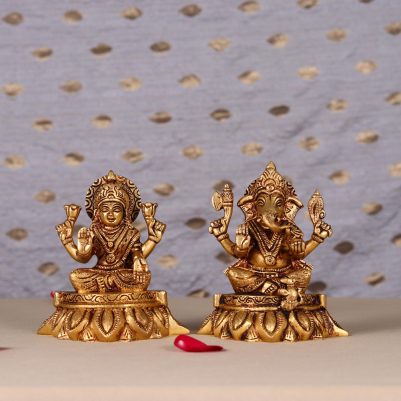 Brass Ganesha Lakshmi