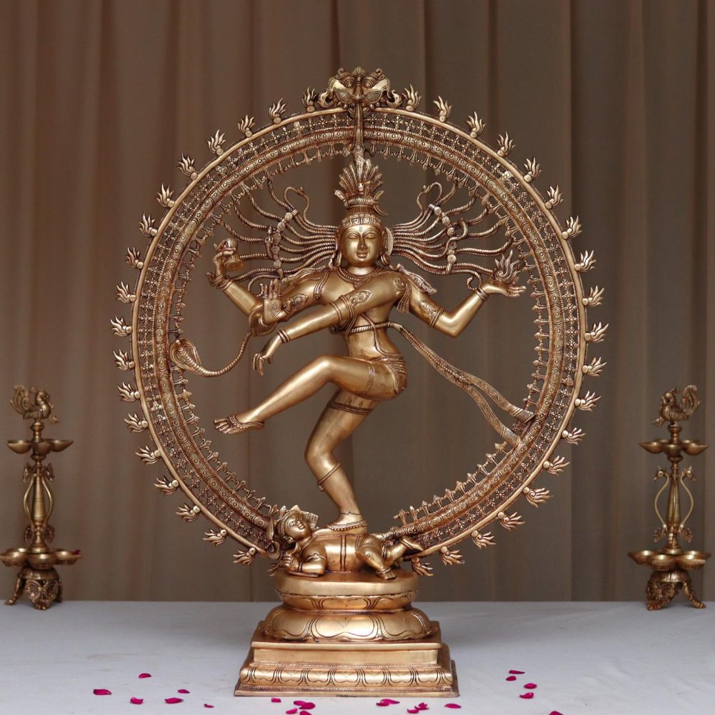 large size brass nataraj idol