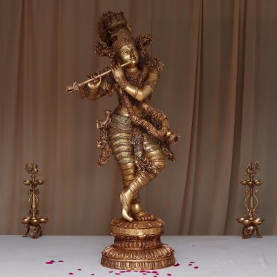 brass krishna idol large size