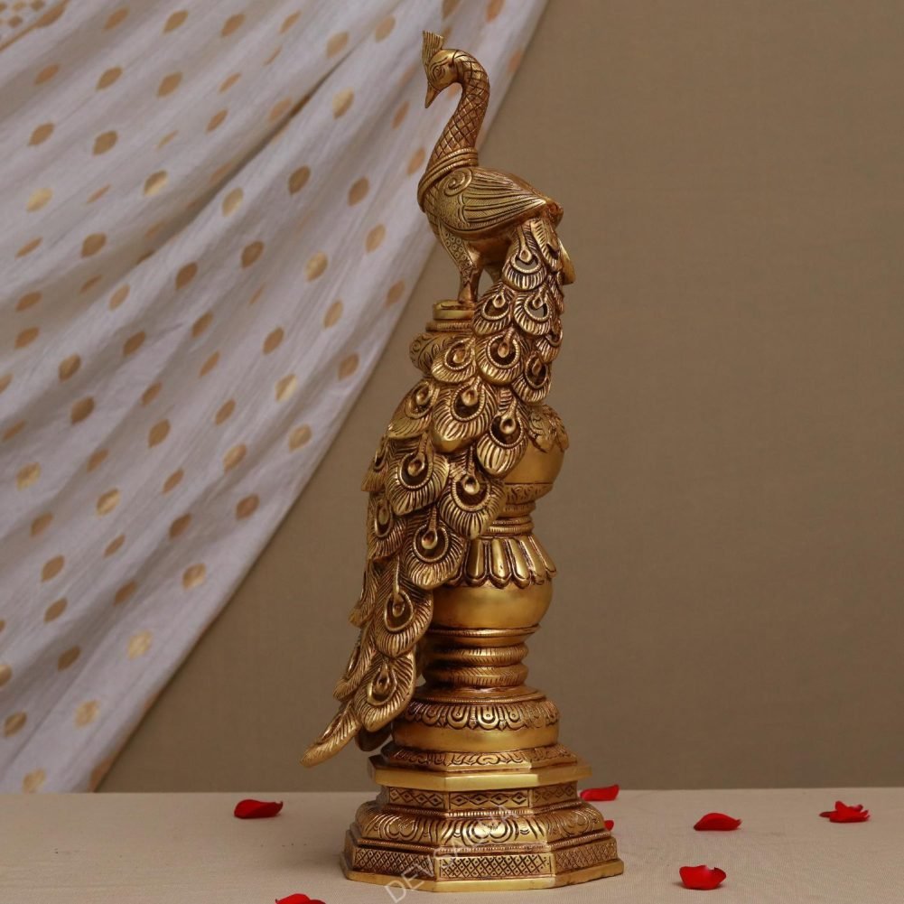 brass peacock for home decore