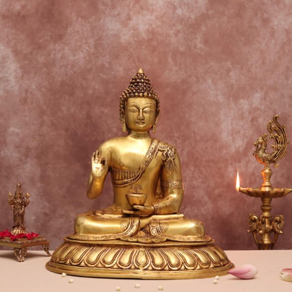 brass large budhha statue