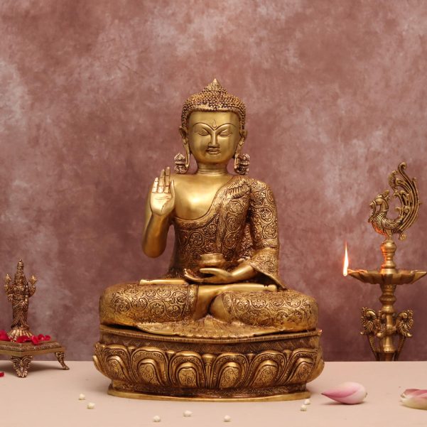 brass buddha idol