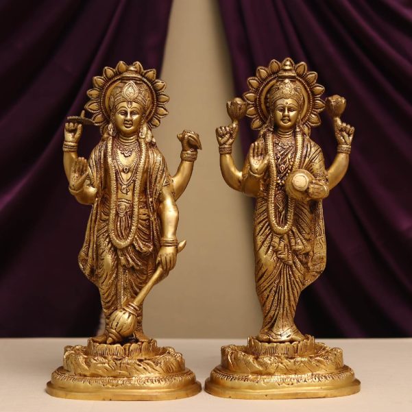 brass laxmi narayan murti