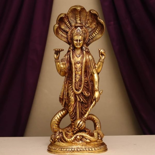 brass lord vishnu idol