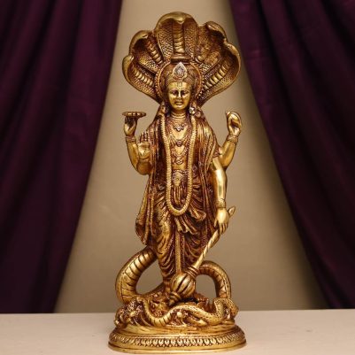 brass lord vishnu idol