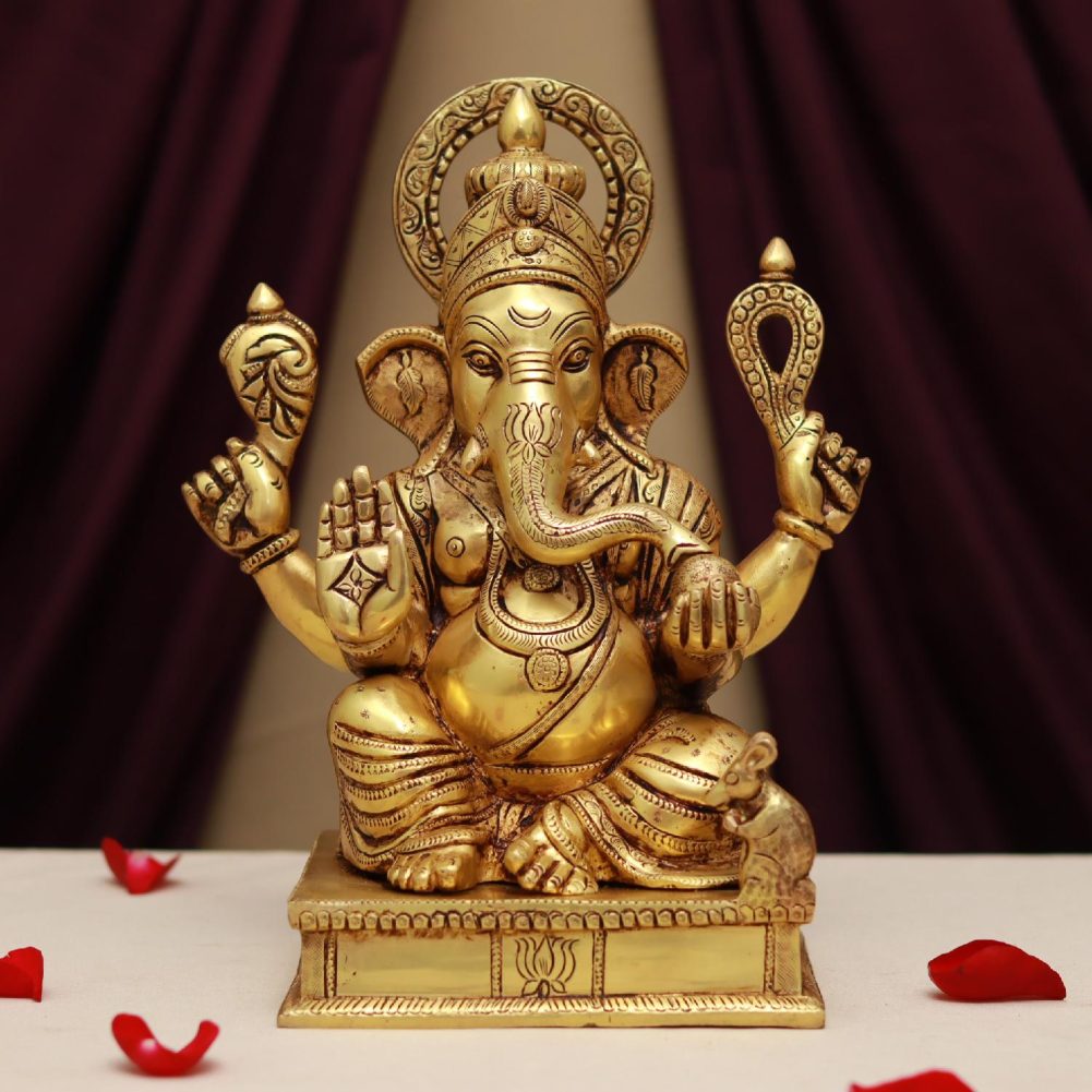 brass ganesh idol