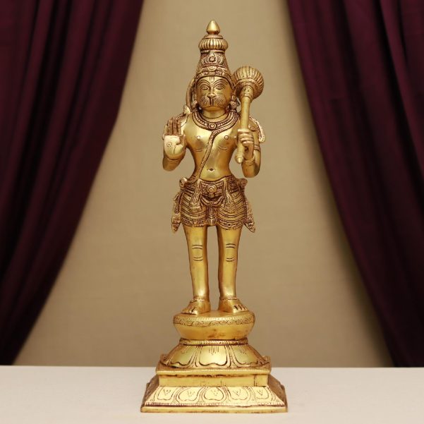 brass standing hanuman idol