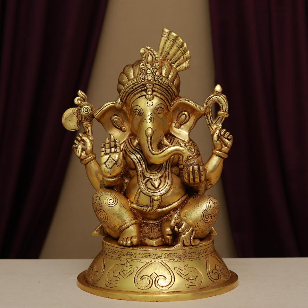 brass ganesh murti