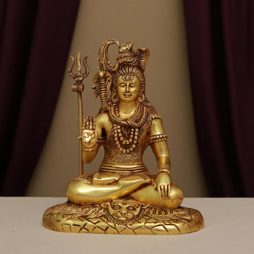 brass lord shiv idol