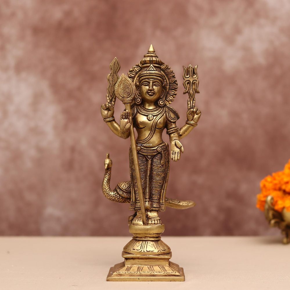 Buy This 11-Inch Brass Lord Murugan/Kartikeya Idol - Devsabha