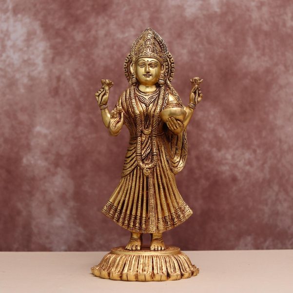 brass laxmi idol