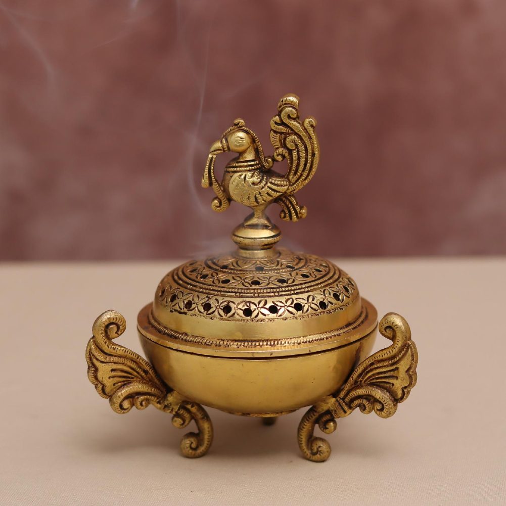 brass pacock dhoop dani