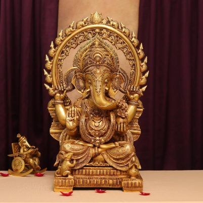 brass big ganesh idol