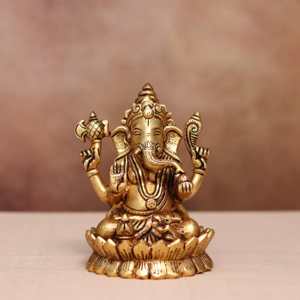 brass ganesh idol