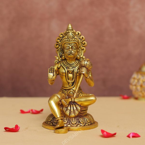 brass hanuman idol