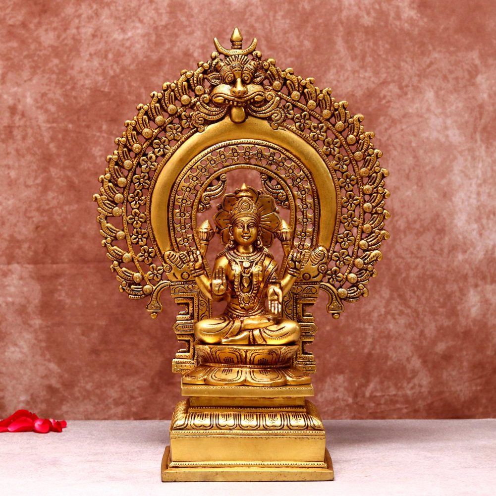 brass laxmi idol