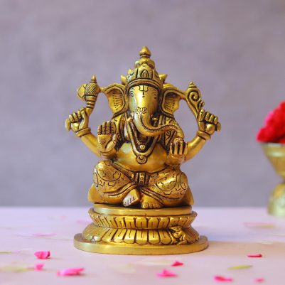 brass ganesh murti