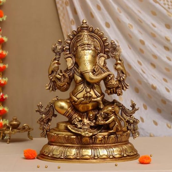 brass ganesh idol 16 inch