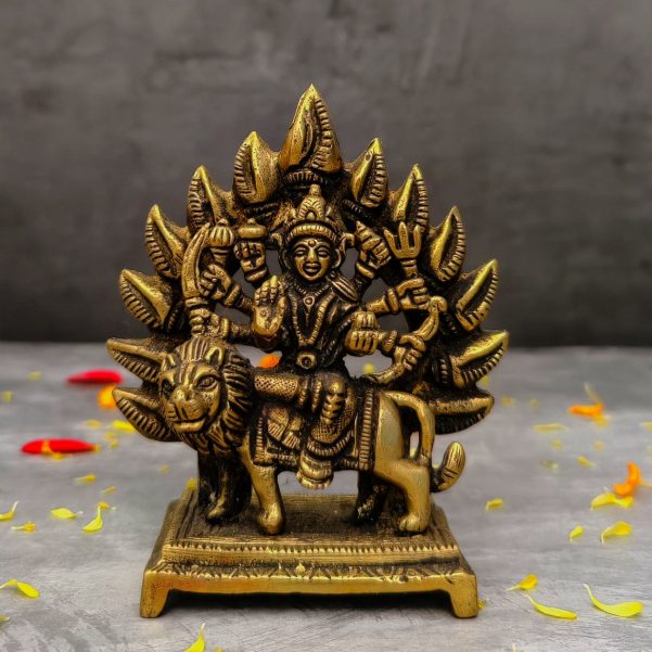 medium size brass durga idol height 4.5 inch