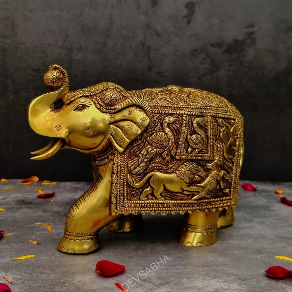 royal brass elephant height 8 inch