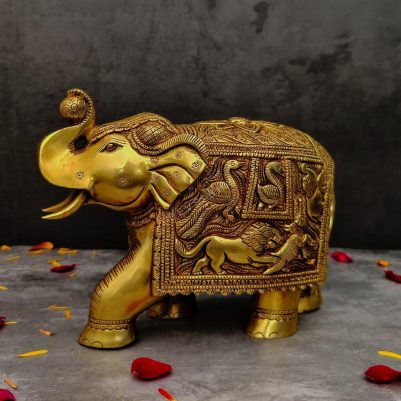 royal brass elephant height 8 inch