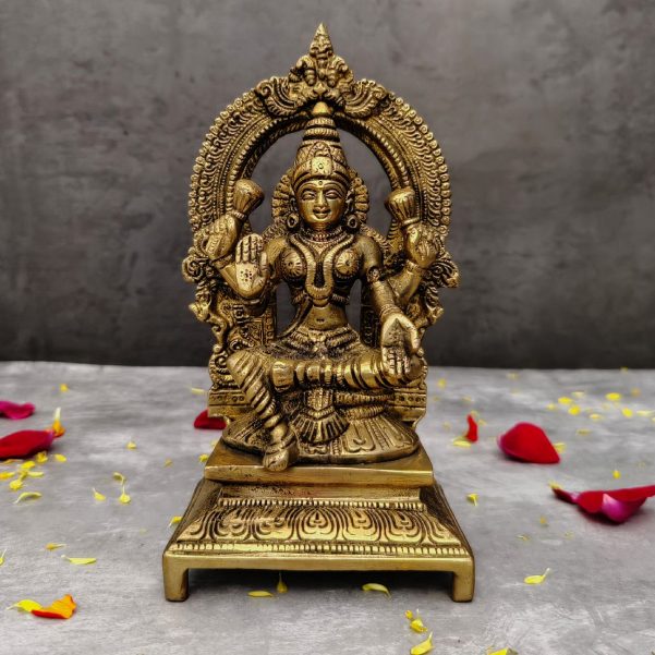 brass lakshmi idol height 7.5 inch