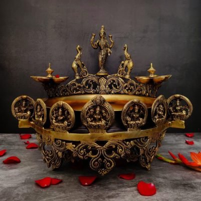 brass asth lakshmi uri height 16 inch