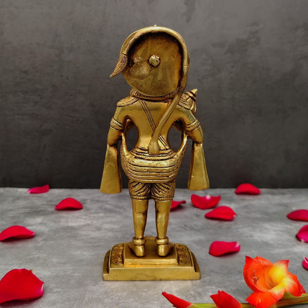 brass standing hanuman idol height 9 inch