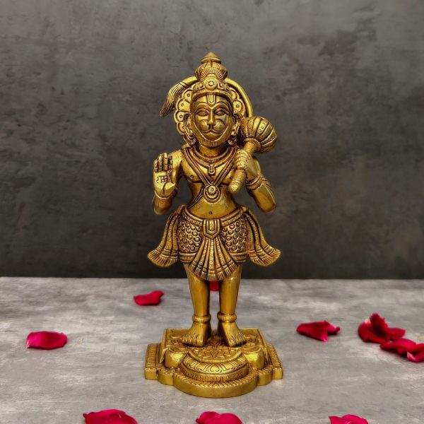 large size brass hanuman idol 8 inch