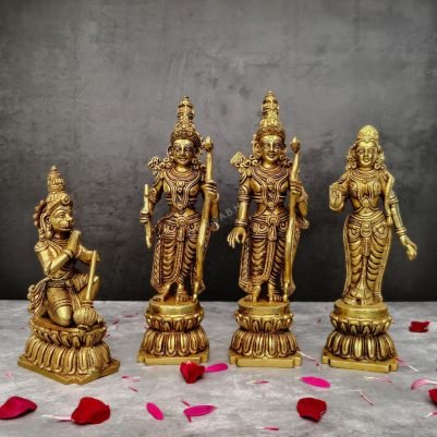 brass ram darbar murti height 12 inch