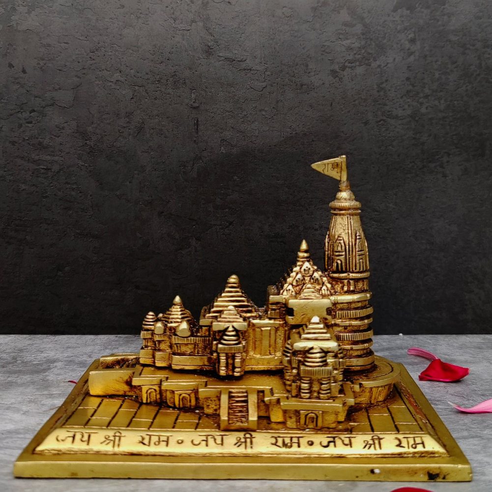 brass ram mandir temple height 5 inch