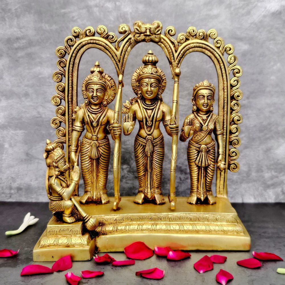 brass ram darbar frame idol height 12 inch