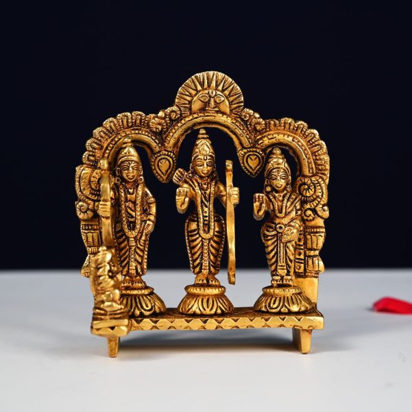 medium size brass ram darbar murti height 6 inch